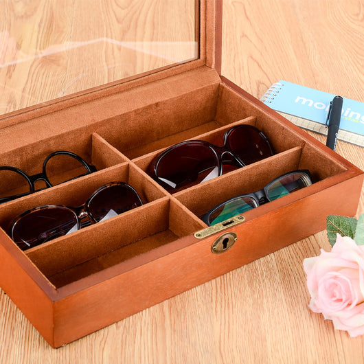 Estuche de Madera Estilo Europeo para Gafas con Cerradura de Seguridad - Image 9