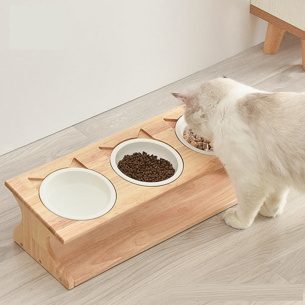 Comedero Cerámico para Gatos con Soporte Elevado