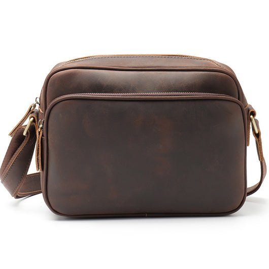 Bolsa Mensajera de Cuero Retro para Hombre - Estilo Negocios y Casual - Image 8