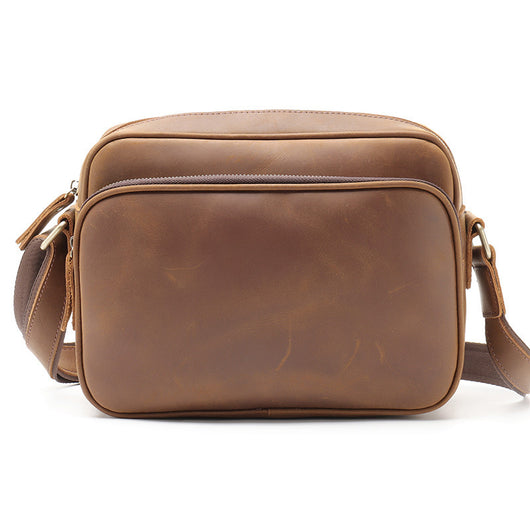 Bolsa Mensajera de Cuero Retro para Hombre - Estilo Negocios y Casual - Image 12