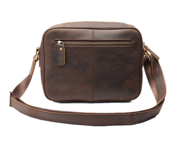 Bolsa Carteiro de Couro Retrô para Homens - Estilo de Negócios e Casual