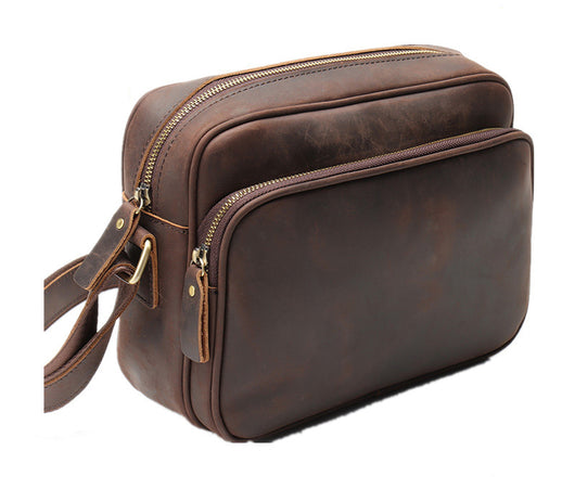 Bolsa Mensajera de Cuero Retro para Hombre - Estilo Negocios y Casual - Image 6