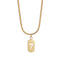 Collar Colgante Número de la Suerte 7 para Mujeres en Acero Inoxidable Dorado