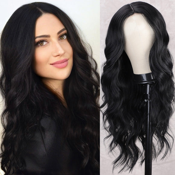 Peluca de Cabello Largo Rizado Estilo Europeo Americano para Mujeres
