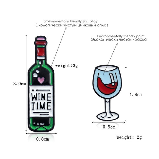 Broche de Botella de Vino Tinto con Efecto Goteo - Joyería Elegante - Image 8