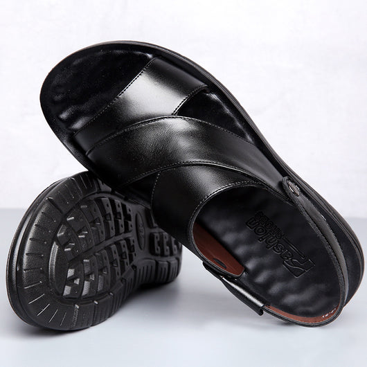 Sandalias Cómodas de Cuero para Adultos Mayores - Image 4