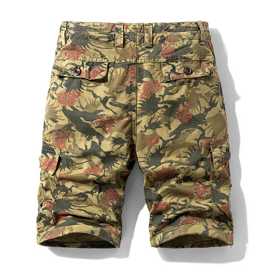 Pantalones Cargo Sueltos Camuflaje con Cinco Bolsillos y Pierna Recta - Image 9