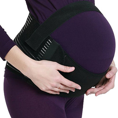 Pink adjustable maternity support belt on a pregnant woman, designed for stomach lift and comfort. - Image 10