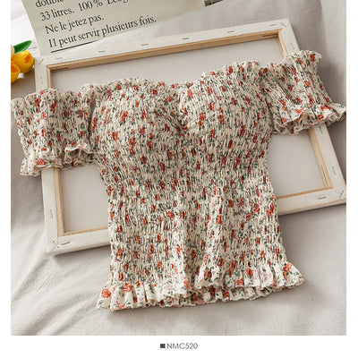 Blusa Plisada Fresca con Detalles en Orejas de Madera - Image 6