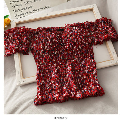 Blusa Plisada Fresca con Detalles en Orejas de Madera - Image 7