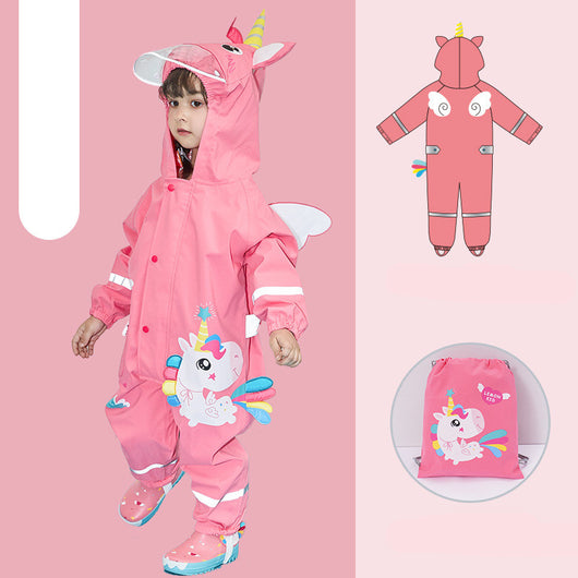 Poncho Impermeable Dinosaurio para Niños - Capa Escolar con Mochila Integrada - Image 16