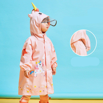 Poncho Impermeable Dinosaurio para Niños - Capa Escolar con Mochila Integrada - Image 5