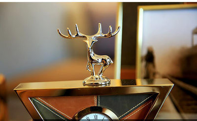 Reloj de Pared Decorativo Cabeza de Ciervo Metal - Adorno Elegante para Sala - Image 4