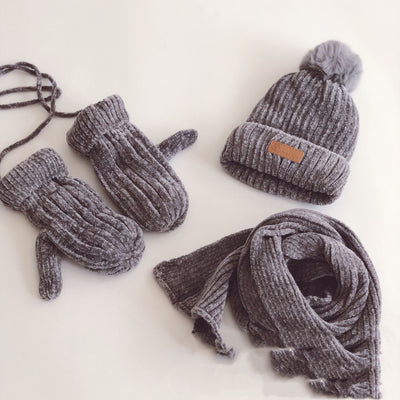 Conjunto Infantil 3 en 1: Gorro, Bufanda y Guantes de Chenilla Premium - Image 17