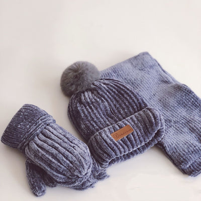 Conjunto Infantil 3 en 1: Gorro, Bufanda y Guantes de Chenilla Premium - Image 13