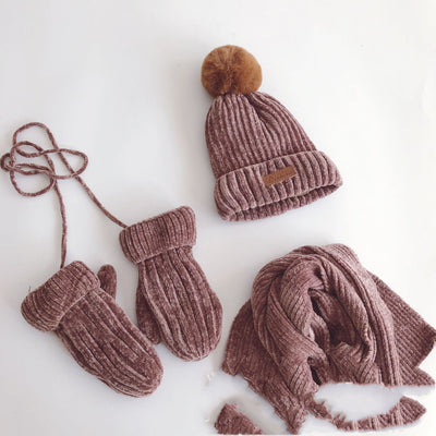 Conjunto Infantil 3 en 1: Gorro, Bufanda y Guantes de Chenilla Premium - Image 6
