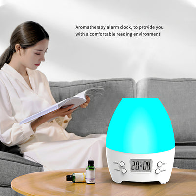 Difusor de Aroma con Humidificador, Luz LED Multicolor y Reloj Despertador - Image 9