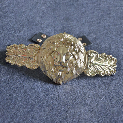 Cinturón Dorado con Cabeza de León en Metal para Mujer - Image 2