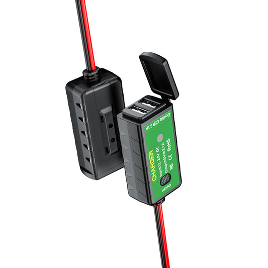 Cargador Dual USB 12V Impermeable para Motocicleta - Image 2