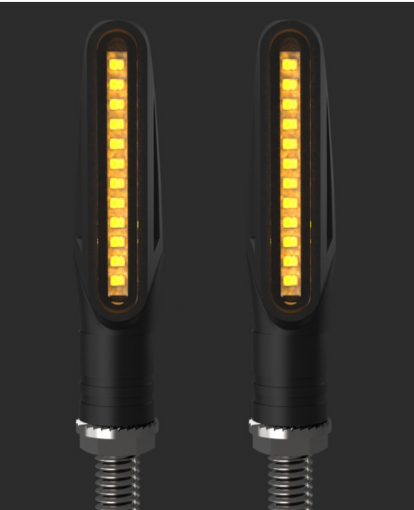 Kit de 4 Luces LED Ámbar Impermeables 12LED