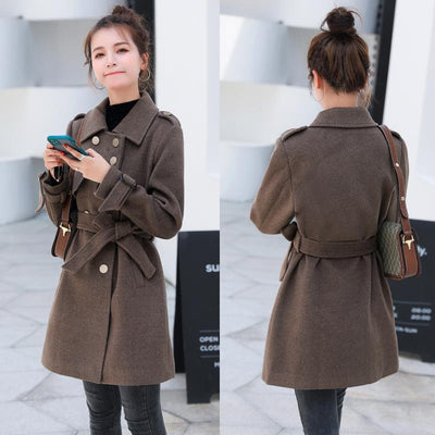 Abrigo de Lana Entallado Midi - Elegancia Clásica para Otoño e Invierno - Image 10