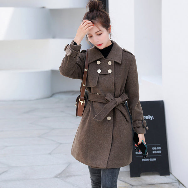 Abrigo de Lana Entallado Midi - Elegancia Clásica para Otoño e Invierno