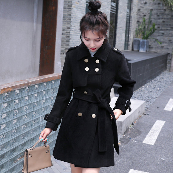 Abrigo de Lana Entallado Midi - Elegancia Clásica para Otoño e Invierno