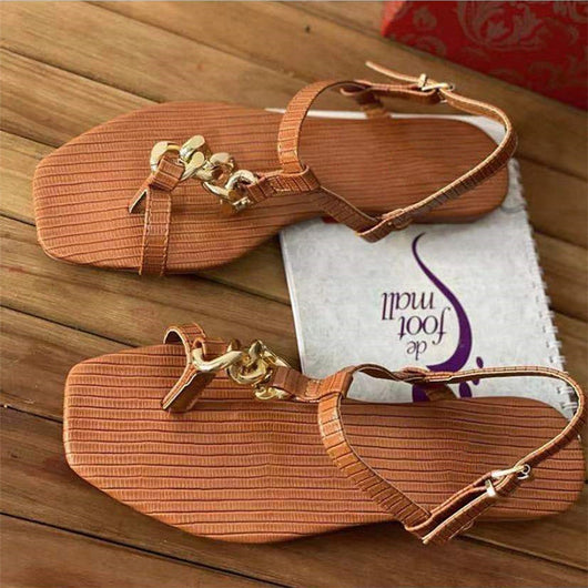 Sandalias Mujer Verano Punta Cuadrada con Cadena Metálica Suela Reforzada Talla 43 - Image 11