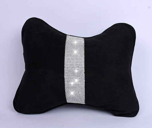 Almohada Cervical para Auto con Cristales y Soporte Lumbar en Ante de Venado - Image 8