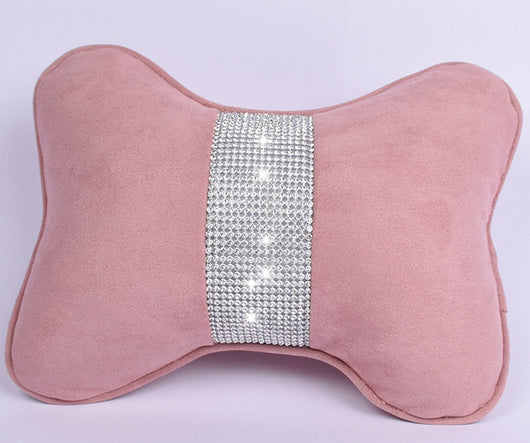 Almohada Cervical para Auto con Cristales y Soporte Lumbar en Ante de Venado - Image 14