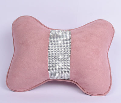 Almohada Cervical para Auto con Cristales y Soporte Lumbar en Ante de Venado - Image 2