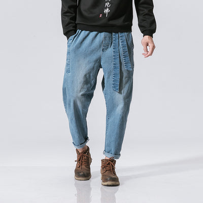 Pantalones Jeans Sueltos Desgastados Estilo Asiático - Image 3