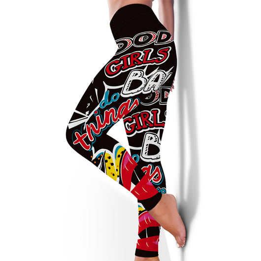 Leggins Deportivos de Cintura Alta con Estampado Floral y Mariposas - Yoga y Fitness