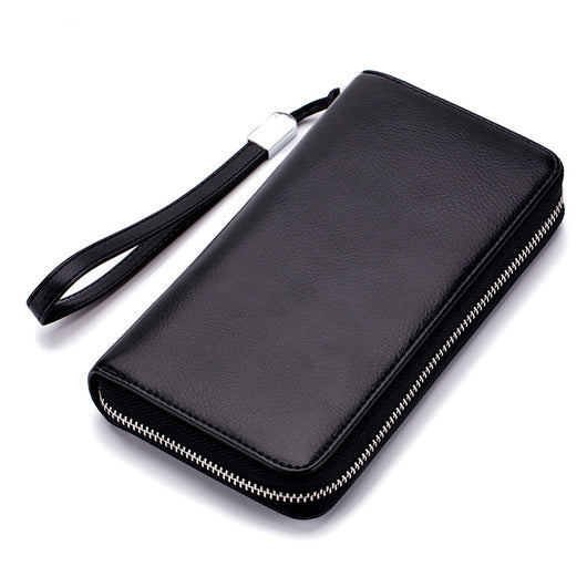 Billetera Larga de Cuero para Hombre con Cierre y Compartimentos - Image 2