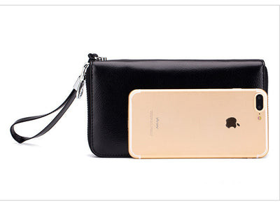 Billetera Larga de Cuero para Hombre con Cierre y Compartimentos - Image 6