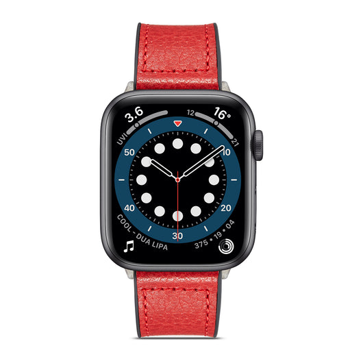 Correa de Cuero para Apple Watch SE - Patrón Lichee con Acabado Aceite - Image 8
