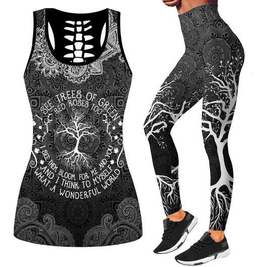 Conjunto Deportivo Casual con Chaleco Hueco y Leggings - Image 10