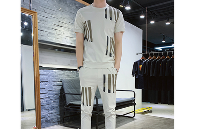 Conjunto Deportivo Slim Fit para Hombre - Camiseta Manga Corta y Pantalón de Verano - Image 9
