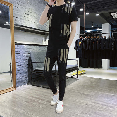 Conjunto Deportivo Slim Fit para Hombre - Camiseta Manga Corta y Pantalón de Verano - Image 3