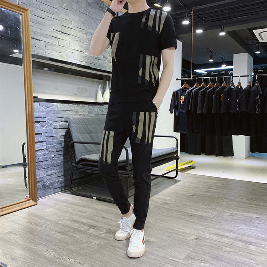 Conjunto Deportivo Slim Fit para Hombre - Camiseta Manga Corta y Pantalón de Verano - Image 3