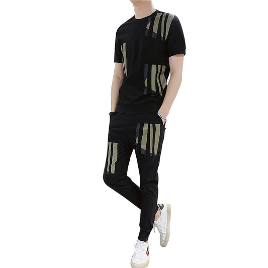 Conjunto Deportivo Slim Fit para Hombre - Camiseta Manga Corta y Pantalón de Verano