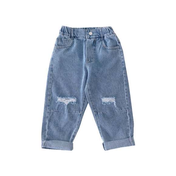 Pantalones Vaqueros Rotos Holgados para Niños - Estilo Casual Moderno