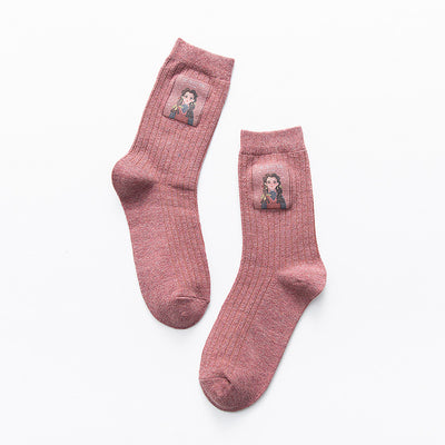 Calcetines Estampados para Mujer con Diseño Infantil - Image 5