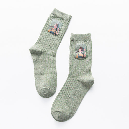Calcetines Estampados para Mujer con Diseño Infantil - Image 7