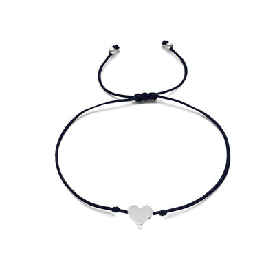 Pulsera Tejida a Mano Corazón Melocotón Oro Plata - Símbolo de Amor - Image 9