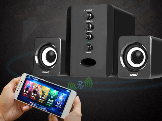 Sistema de Altavoces Estéreo D-202 con Subwoofer para PC y Smartphones - Image 14