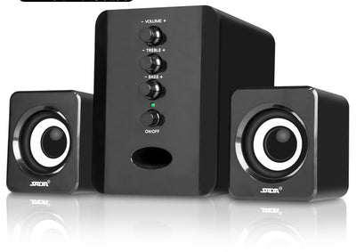 Sistema de Altavoces Estéreo D-202 con Subwoofer para PC y Smartphones - Image 12