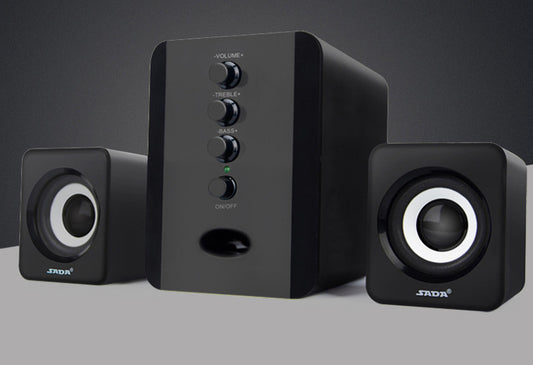 Sistema de Altavoces Estéreo D-202 con Subwoofer para PC y Smartphones - Image 2