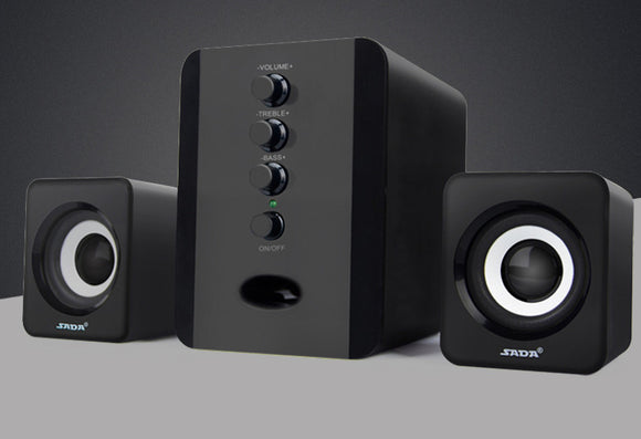 D-202 Stereo Speaker System with Subwoofer for PC and Smartphones