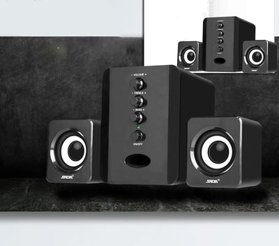 Sistema de Altavoces Estéreo D-202 con Subwoofer para PC y Smartphones - Image 3